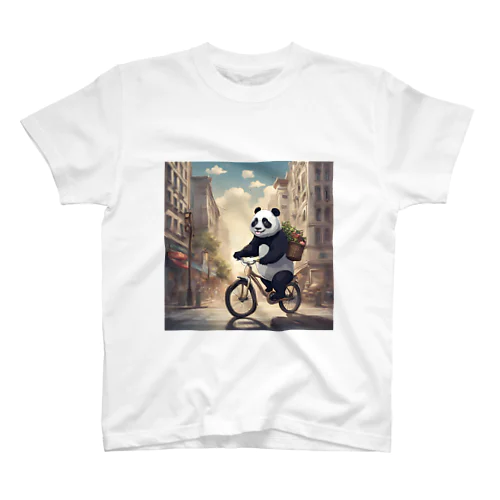 自転車でお買い物パンダくん スタンダードTシャツ