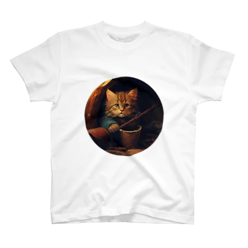 土管に住み着いた野良猫 Regular Fit T-Shirt
