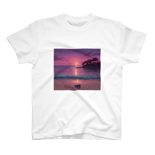 絵画の風景、海辺にグッズ Regular Fit T-Shirt