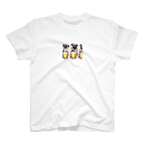 ビール好きの犬 Regular Fit T-Shirt