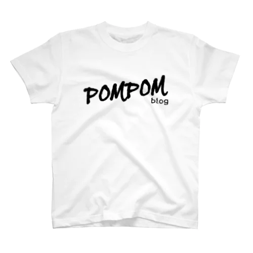 DC PomPomBlog（black） Regular Fit T-Shirt