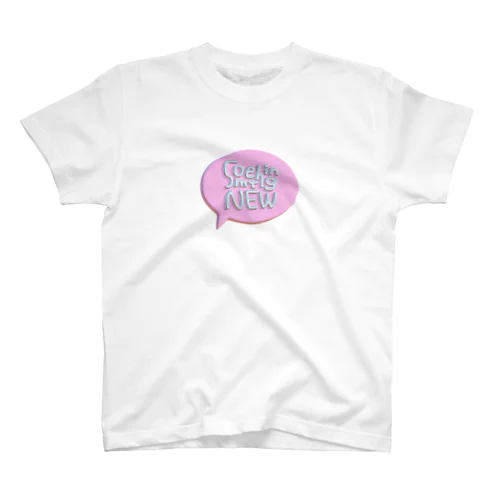 something NEW ぷっくり　文字　ピンク スタンダードTシャツ