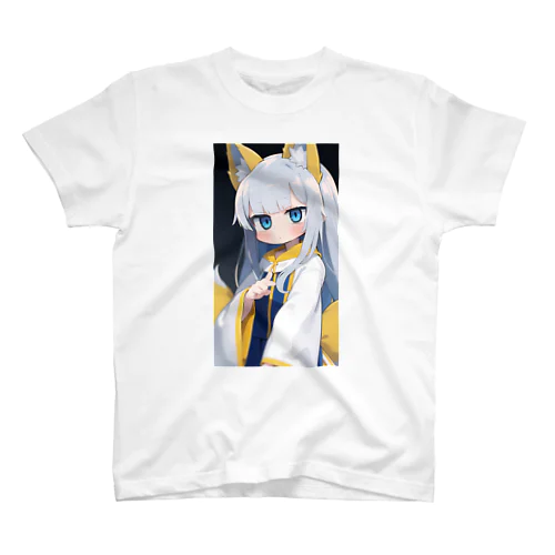 魅惑的なキツネ姿の美女 スタンダードTシャツ