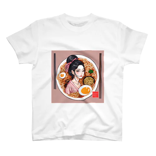 KIMONO GIRLS 華 ramen Regular Fit T-Shirt