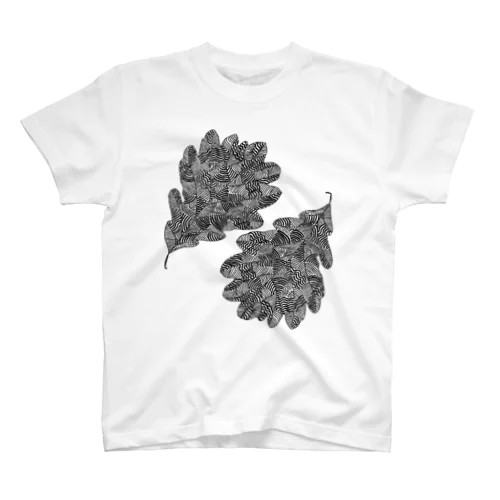 TSUTOMUiDa_drawing11_TWIN OAK LEAVES スタンダードTシャツ