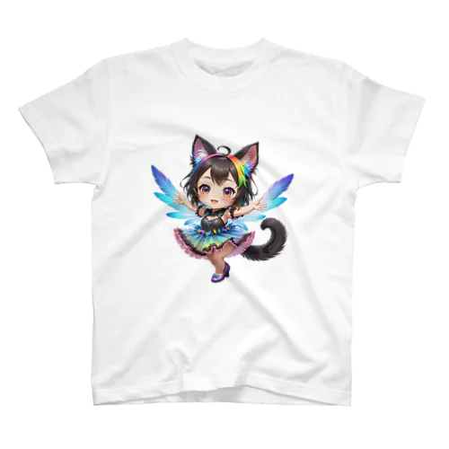 妖精のハロウィンフェス（黒猫2） スタンダードTシャツ