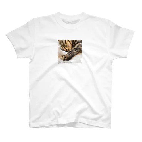 おやすみなさい保護猫しじみ Regular Fit T-Shirt