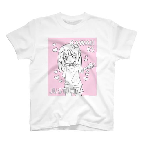 KAWAII女の子（桃色） スタンダードTシャツ