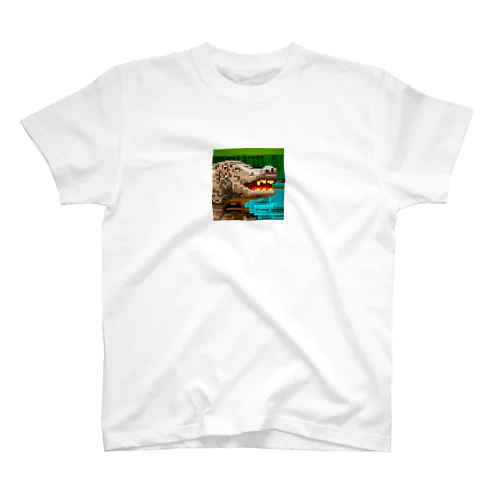 ドット絵のカバ スタンダードTシャツ