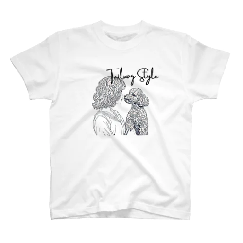 トイプードルと女の子　ver03 Regular Fit T-Shirt