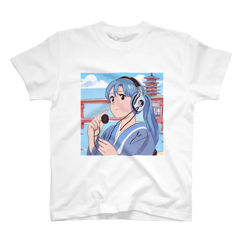 ヘッドホン女子3 スタンダードTシャツ