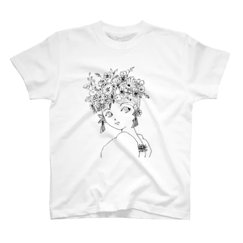 floral girl Regular Fit T-Shirt