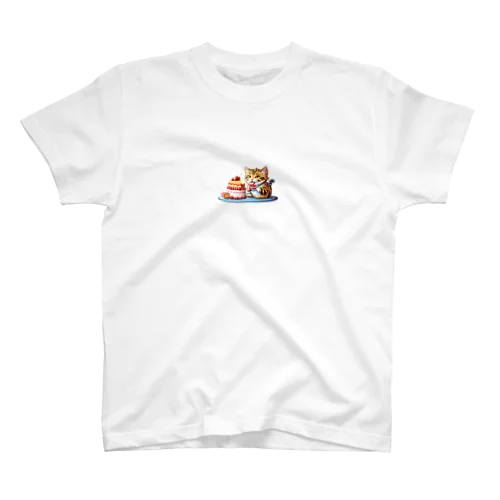 ぱくぱくネコちゃん Regular Fit T-Shirt