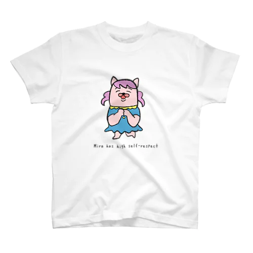 自己肯定感高めなミラちゃん(英語Ver.) Regular Fit T-Shirt