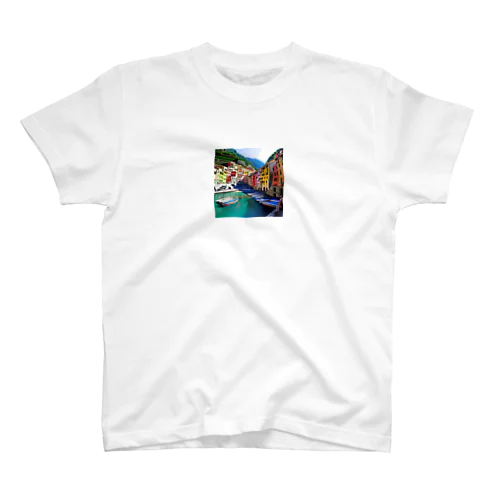 絵画のようなチンクエテッレの風景 スタンダードTシャツ