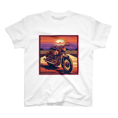 レトロバイクドット　夕日編№４ Regular Fit T-Shirt