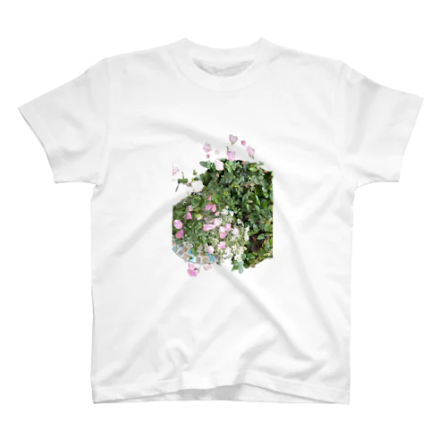 ピンクと白のお花 スタンダードTシャツ