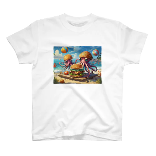 ビーチでタコのハンバーガー祭 スタンダードTシャツ