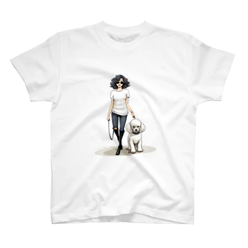 犬の散歩 スタンダードTシャツ