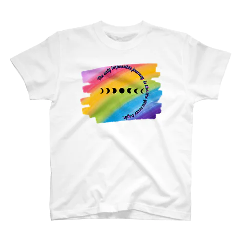 満ち欠ける月rainbow Regular Fit T-Shirt