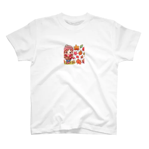 落ち葉の可愛いイラスト Regular Fit T-Shirt