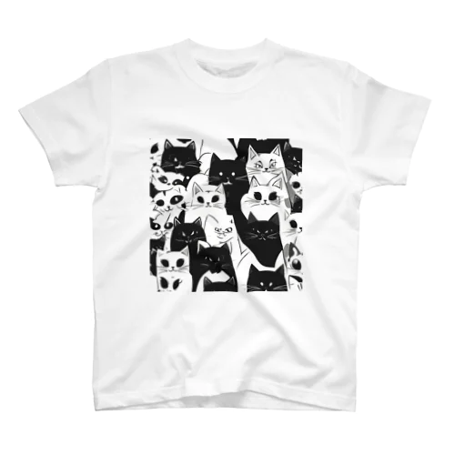 怖かわ猫複数 スタンダードTシャツ