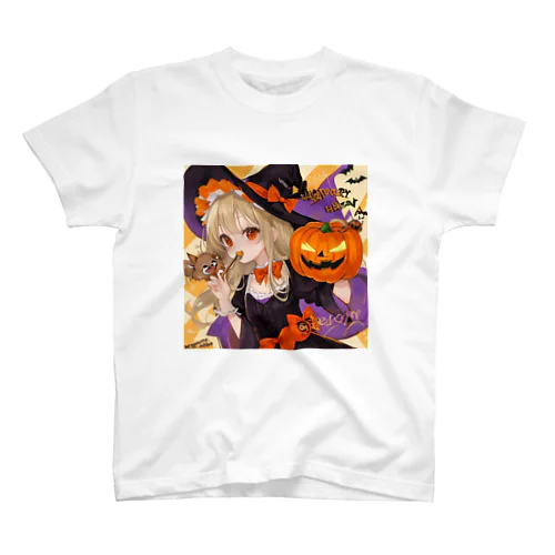 ハッピーハロウィン★チワワ大好き魔女と魔法の友情 スタンダードTシャツ