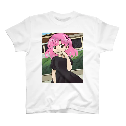 ピンク髪の少女③ スタンダードTシャツ