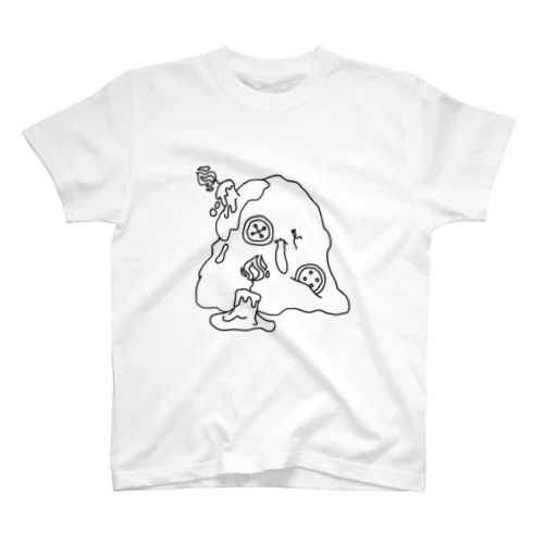 ゾンビなもんすたぁ（ハロウィン・モノクロ） Regular Fit T-Shirt