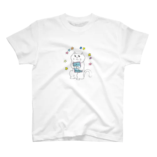 ライフイズビューティフルねこ スタンダードTシャツ