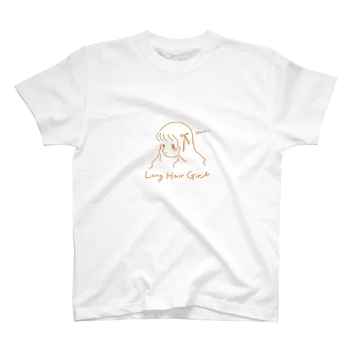 long hair girl Regular Fit T-Shirt