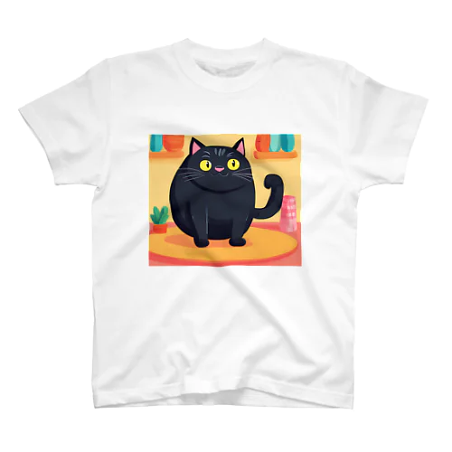 ぽて黒猫 Regular Fit T-Shirt