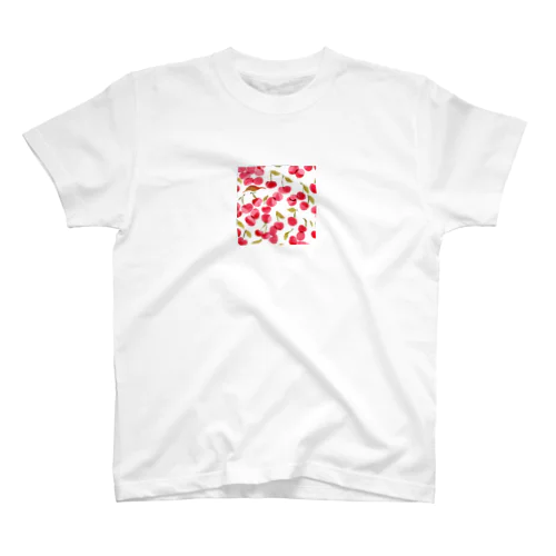 さくらんぼ柄 Regular Fit T-Shirt