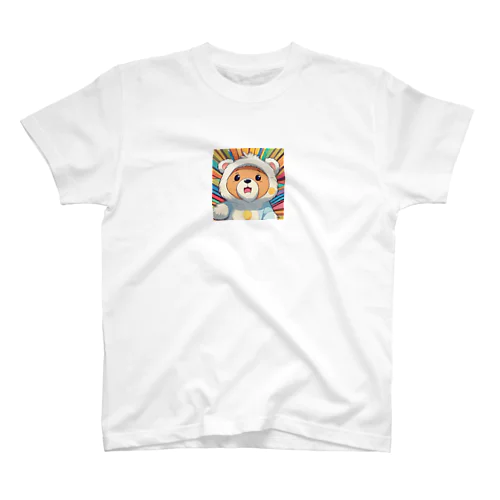 被りものクマちゃん Regular Fit T-Shirt