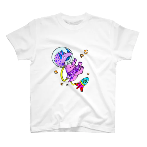 スペース恐竜ぽっぷらこーん スタンダードTシャツ