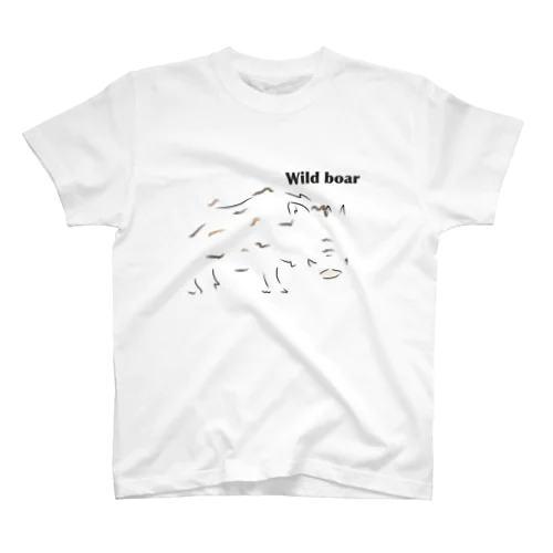 Wild boar イノシシ！ スタンダードTシャツ