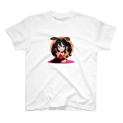 黒うさぎ（デザイナーズ）かえでん スタンダードTシャツ