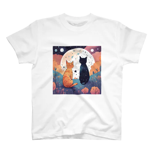 にゃんこのお月見 Regular Fit T-Shirt