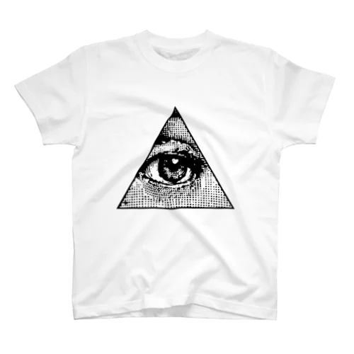 Illuminati eye triangle (bk) スタンダードTシャツ