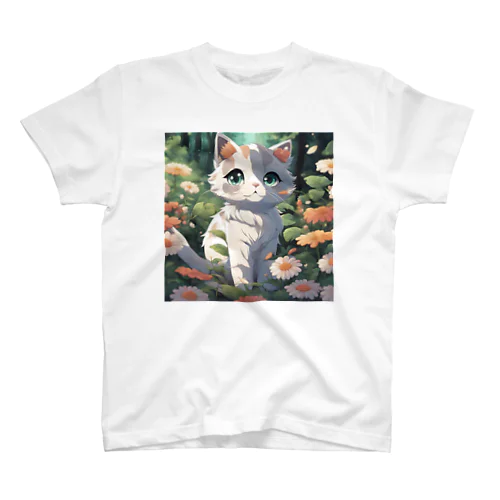 森の中の猫さん スタンダードTシャツ