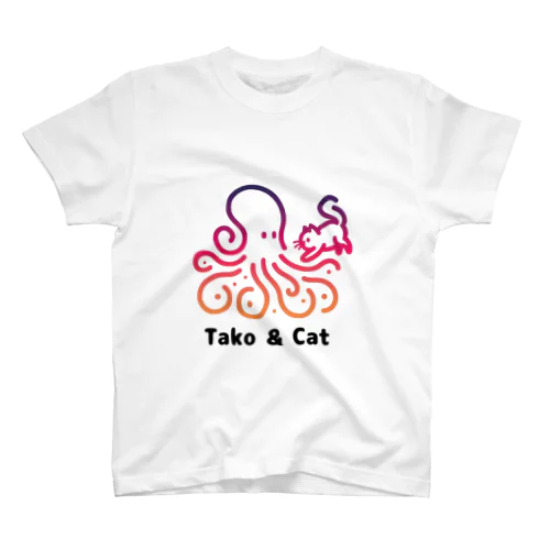 タコ & 猫 スタンダードTシャツ