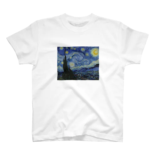 ゴッホ「星月夜」ヴィンセント・ファン・ゴッホの絵画【名画】 スタンダードTシャツ