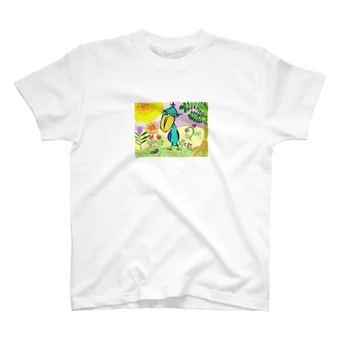 ハシビロコウと芋虫 スタンダードTシャツ