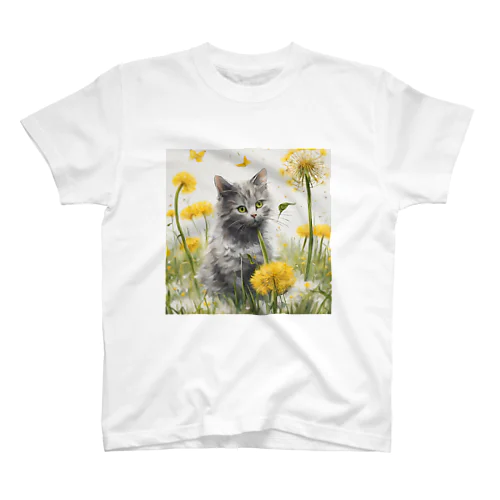 タンポポ猫 Regular Fit T-Shirt