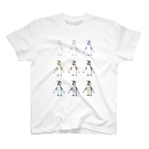 色鉛筆画『フンボルトペンギン』 Regular Fit T-Shirt