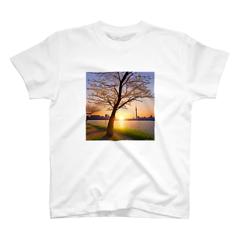 Sunset from Tokyo Sky Tree Regular Fit T-Shirt