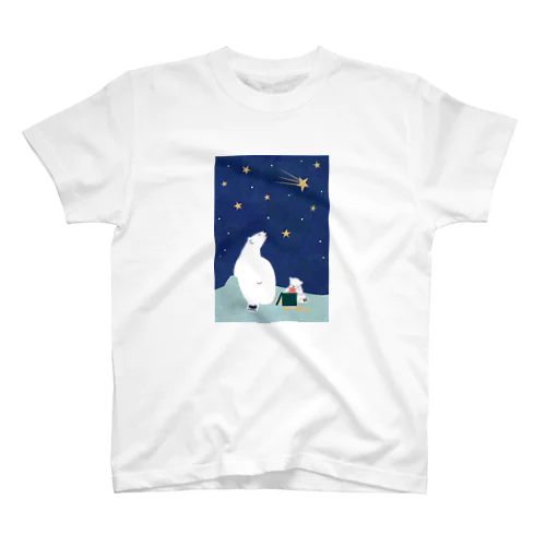 とある冬の日～ホッキョクグマと流れ星～ スタンダードTシャツ