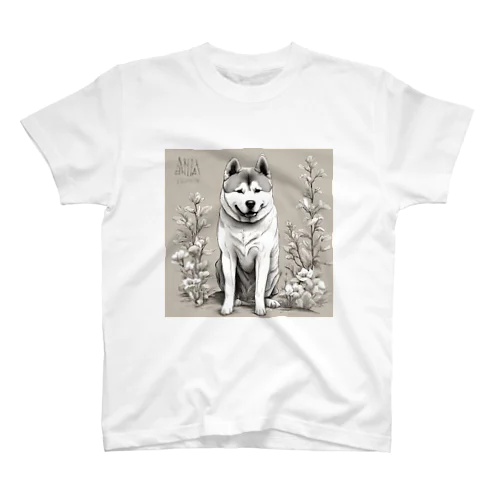 秋田犬１ スタンダードTシャツ