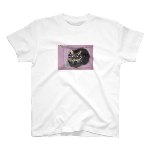 愛猫ポワロ、日本画 スタンダードTシャツ