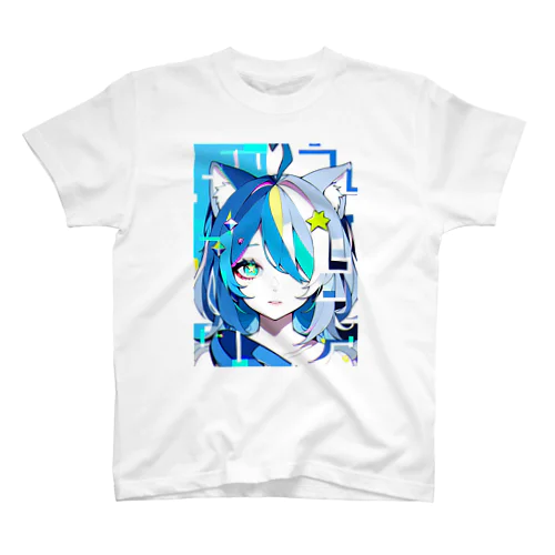 電脳少女　ネコ耳ガール スタンダードTシャツ